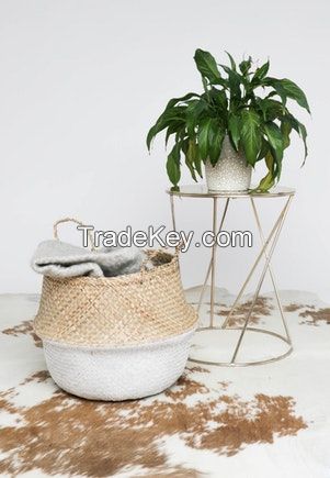 Laundry seagrass basket/ storage basket/ belly seagrass basket