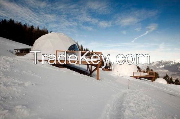 High Quality Luxury Elegant White Winter Resort Glamping Dome Tents Sales In Denmark