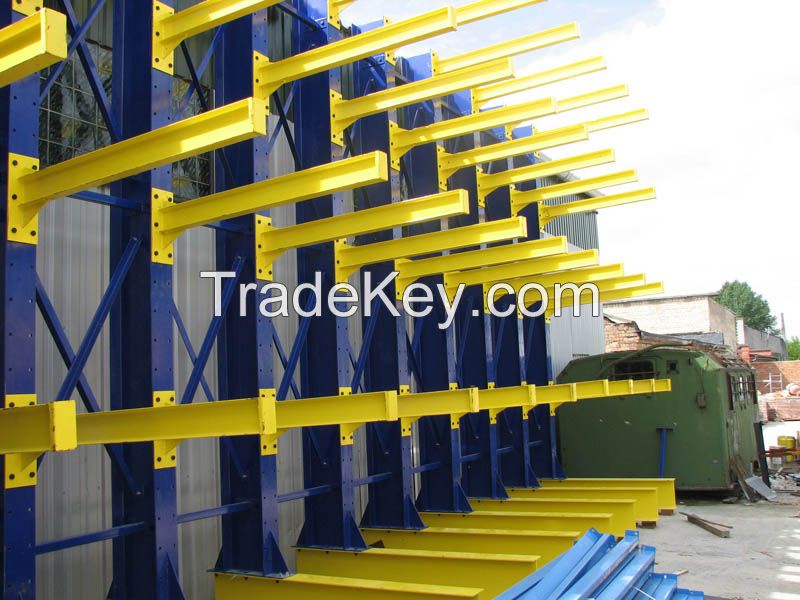 Selective Steel Cantilever Racks for Industrial Warehouse Storage Solutions