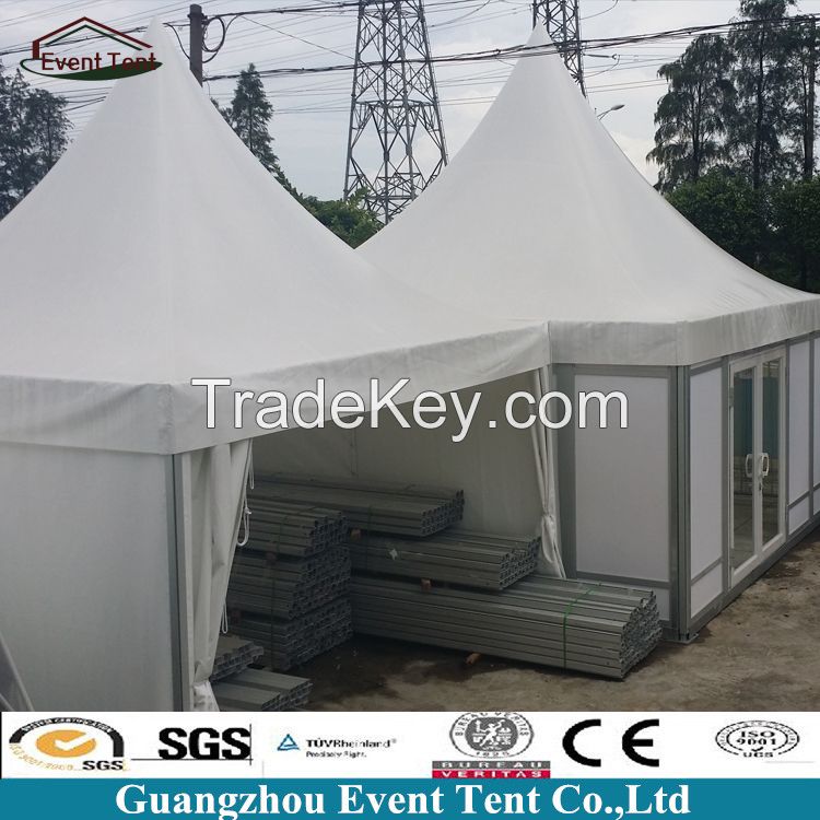 Guangzhou 4x4m Pagoda Tent, Aluminum Pagoda tent for sale with glass doors