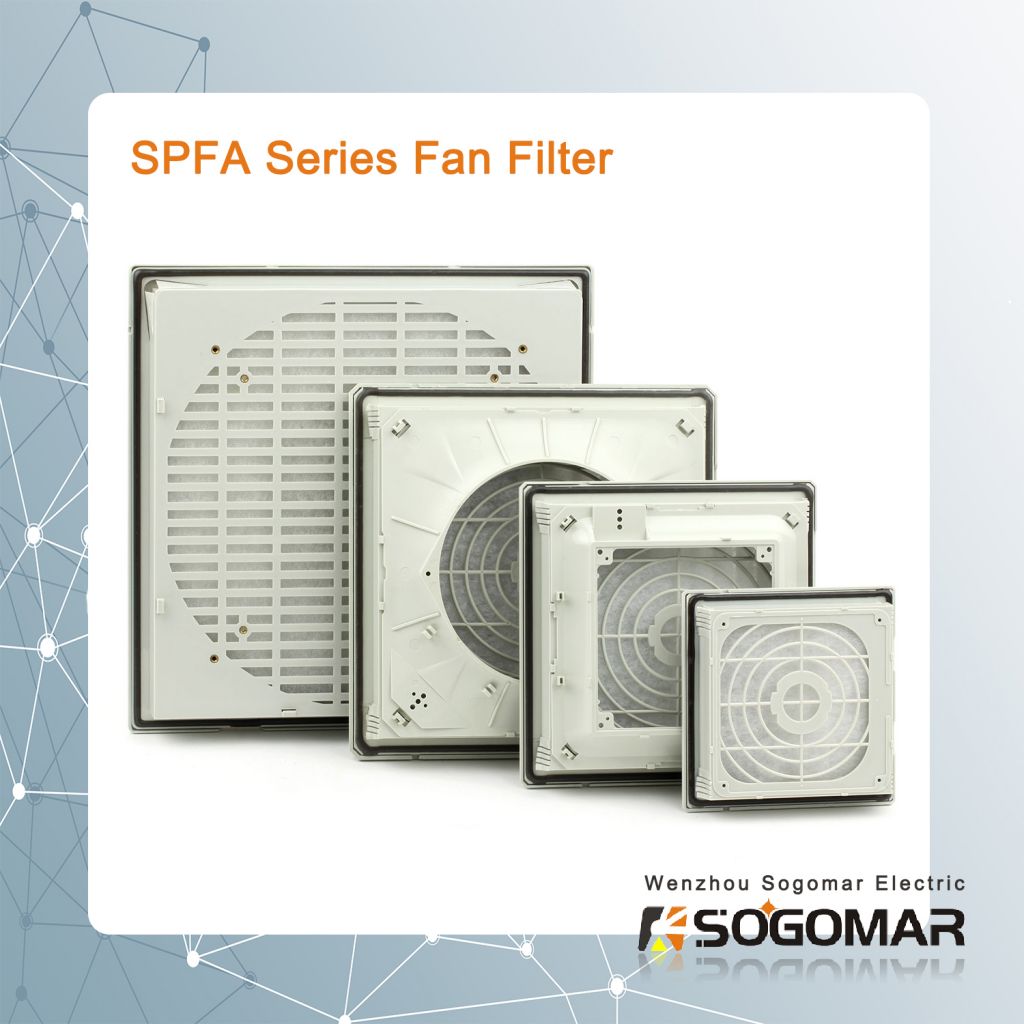 ventilation plastic fan filter and metal finger guard