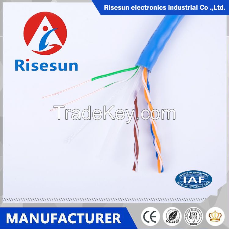 made in Guangzhou risesun factory supply good price utp cat6 network cable