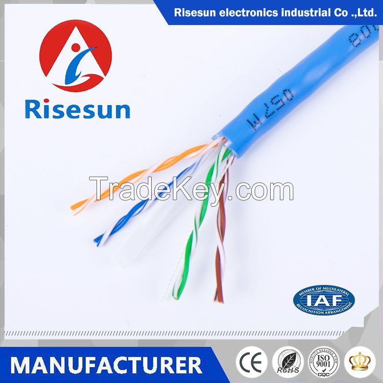 made in Guangzhou risesun factory supply good price utp cat6 network cable