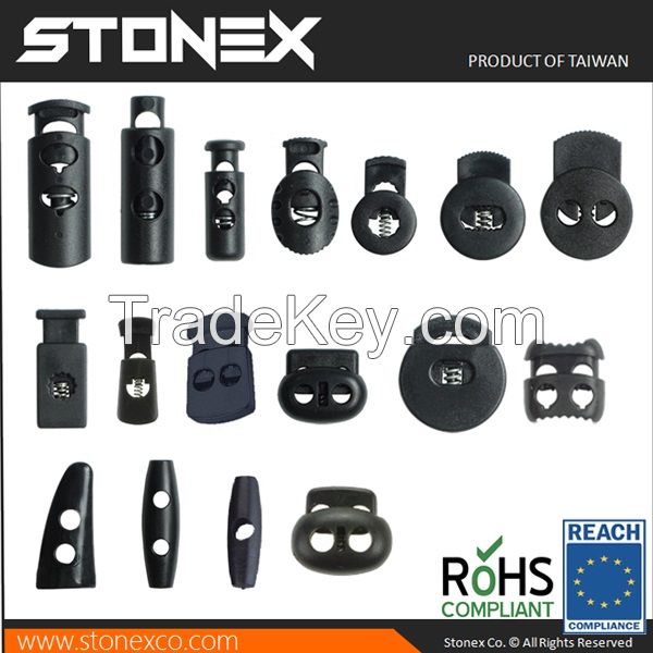 Stonex Wholesale Plastic Cord Strap Stopper, Cord Locks, drawstring Locks with and Without Spring