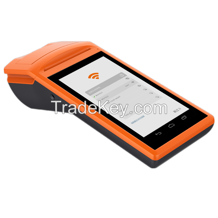High Quality Retail android Pos System handheld pos with thermal printer barcode scanner wireless