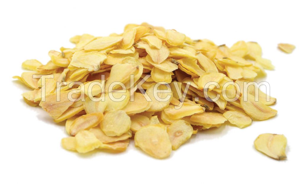 Dehydrated Garlic Flakes with root