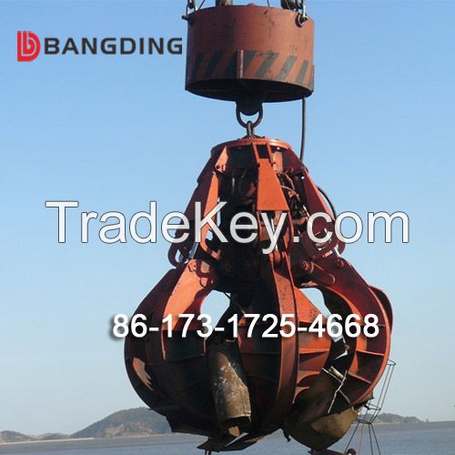 Electro-Hydraulic Orange Peel Grab bucket for ship loading