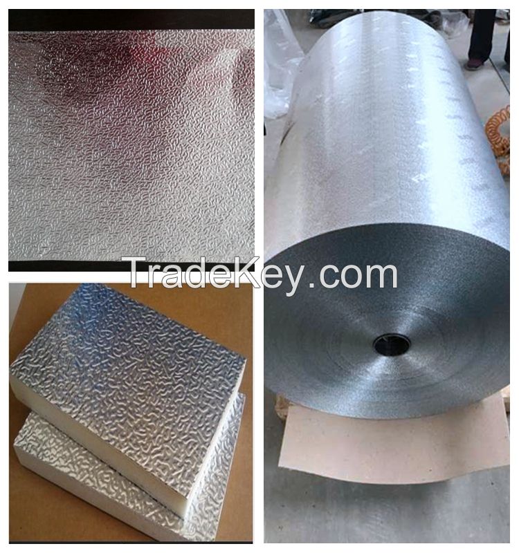 Industrial coated/embossed aluminum foil roll for PUR /PIR Insulation panel