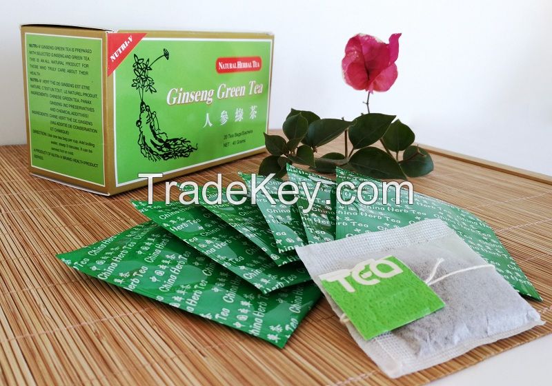 Chinese Herbal Ginseng Green tea bag
