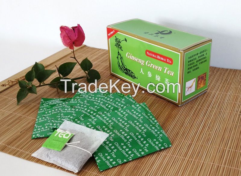 Chinese Herbal Ginseng Green tea bag