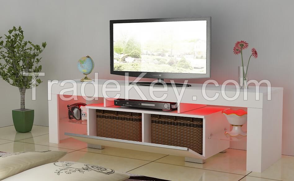 glossy tv stand