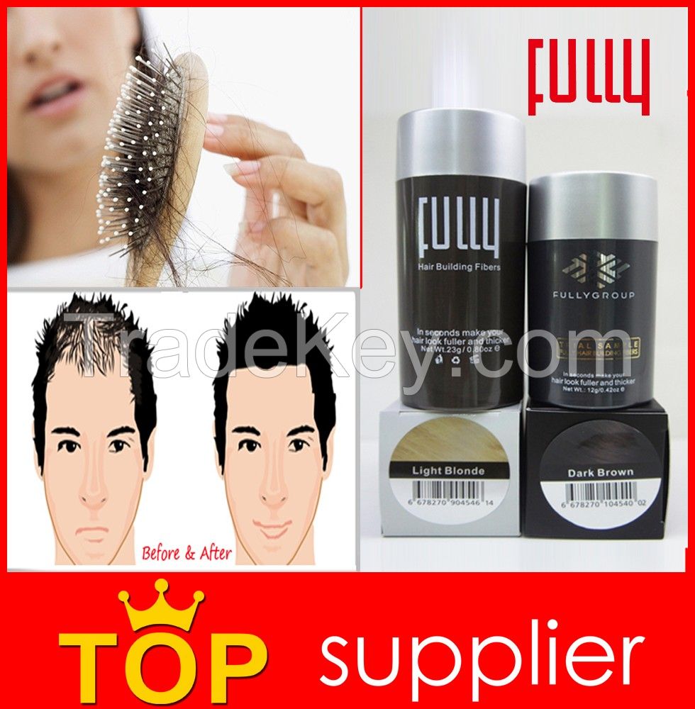 Private label hair loss solution instant hair growing fiber powder