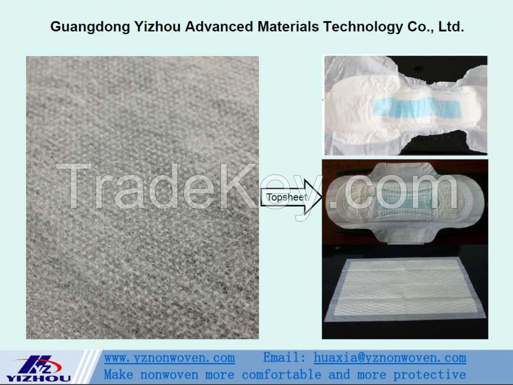 Hydrophilic PP spunbond nonwoven Fabric for topsheet of baby diaper, adult diaper, sanitary napkins