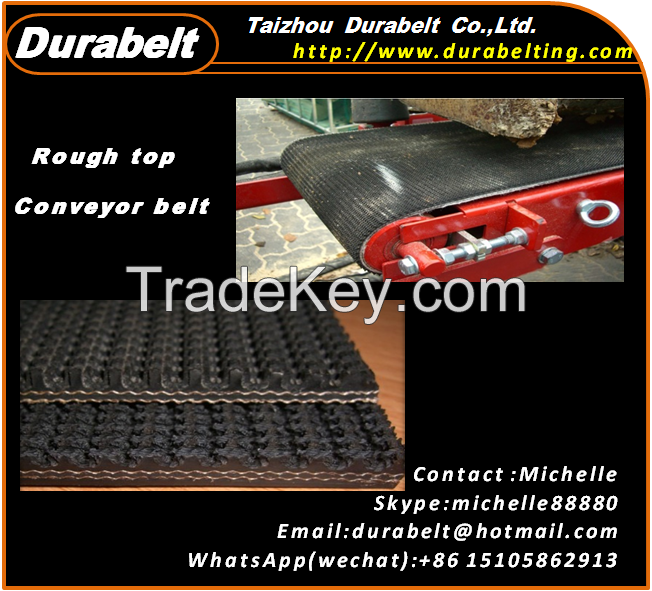 Rough top conveyor belt