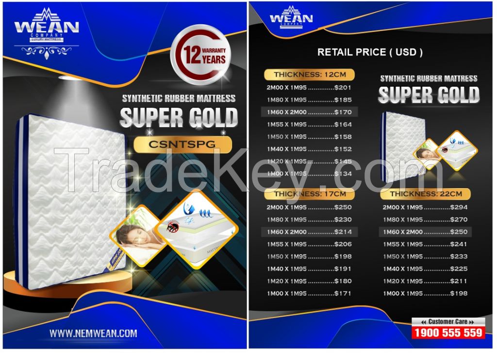Synthetic Rubber Mattress SUPPER GOLD