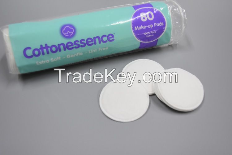 Round shape cosmetic cotton pad