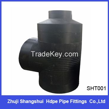 Factory OEM service HDPE pipe fittings  Reducing tee