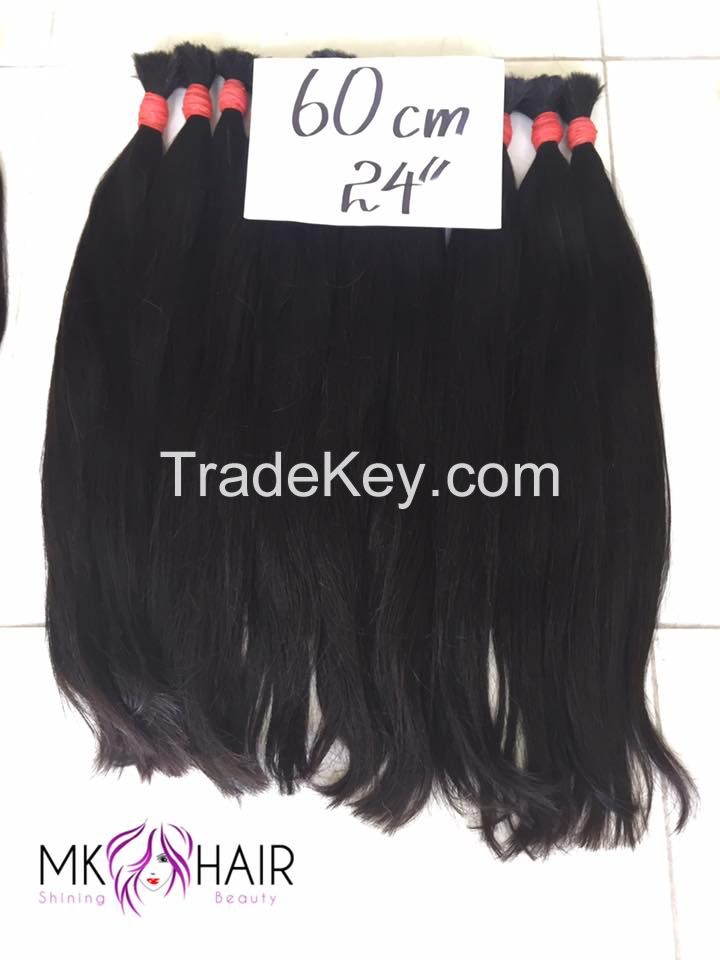 bulk double drawn hair - straight 60cm 