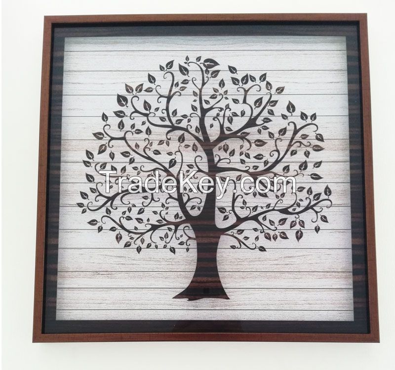 New design glass print art frame home funishing decorative framed art wall hanging frame