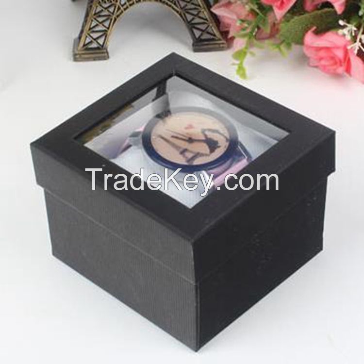 Cardboard Gift Packaging Watch Paper Box With Pvc Window