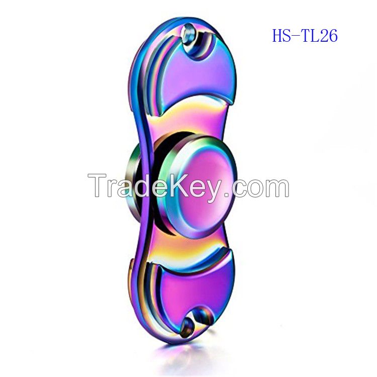 New Fidget Spinner Hand Spinners Metal Metallic Color gyro HandSpinner Adults Stress Relief EDC Toys With Retail Box