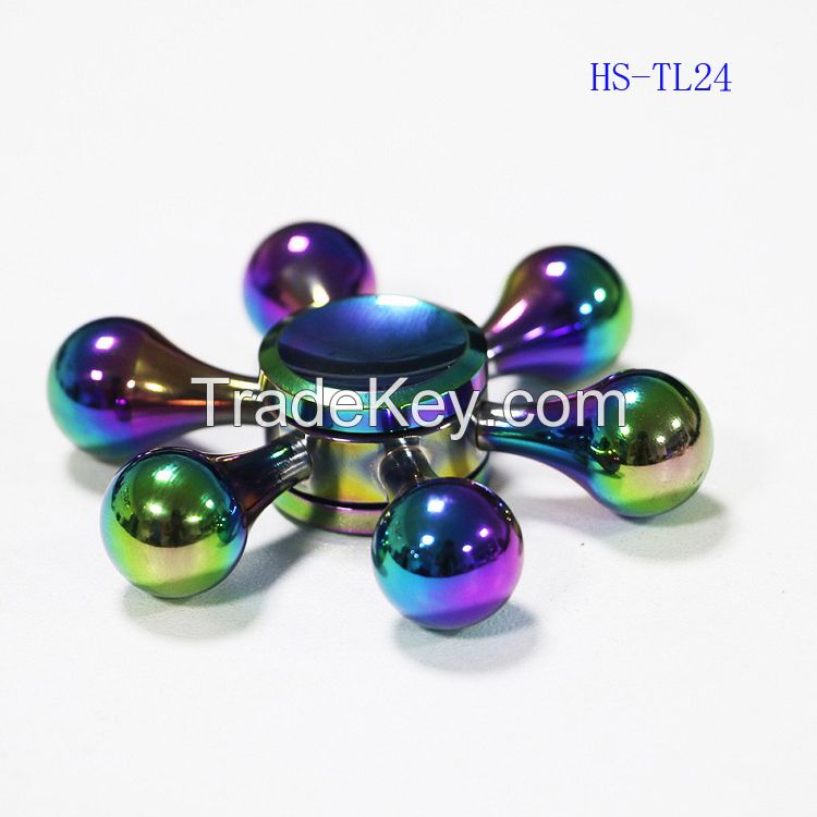 New style Fidget Spinner Rainbow Colorful Toy Metal Triangle HandSpinner EDC Toy For Decompression Anxiety Finger Spinner
