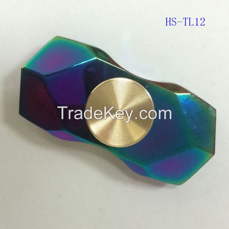 Fidget spinner toys Rainbow Tri-Fidget Metal Hand Colorful EDC Gyro Toys HandSpinner spinners finger top spinning Toy in retail box