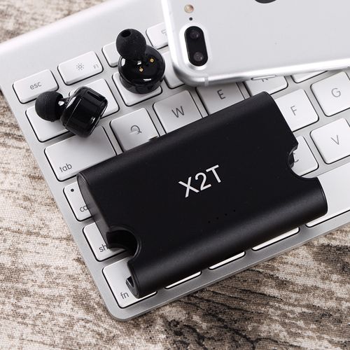 Bluetooth Headphones 5.0 Mini Stereo Headset with Microphone Hands Free in Ear Sport Sweatproof Earphones with Charging Box