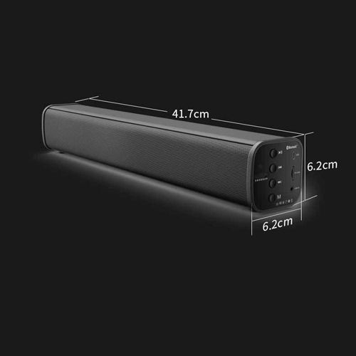 Sound Bar for TV,20W Wireless Bluetooth Computer Speaker Soundbar, Bluetooth Home Theater TV Speaker, AwesomeWare Surround Sound Bar for TV, PC, Cellphone, Tablets Projector and Wireless Devices