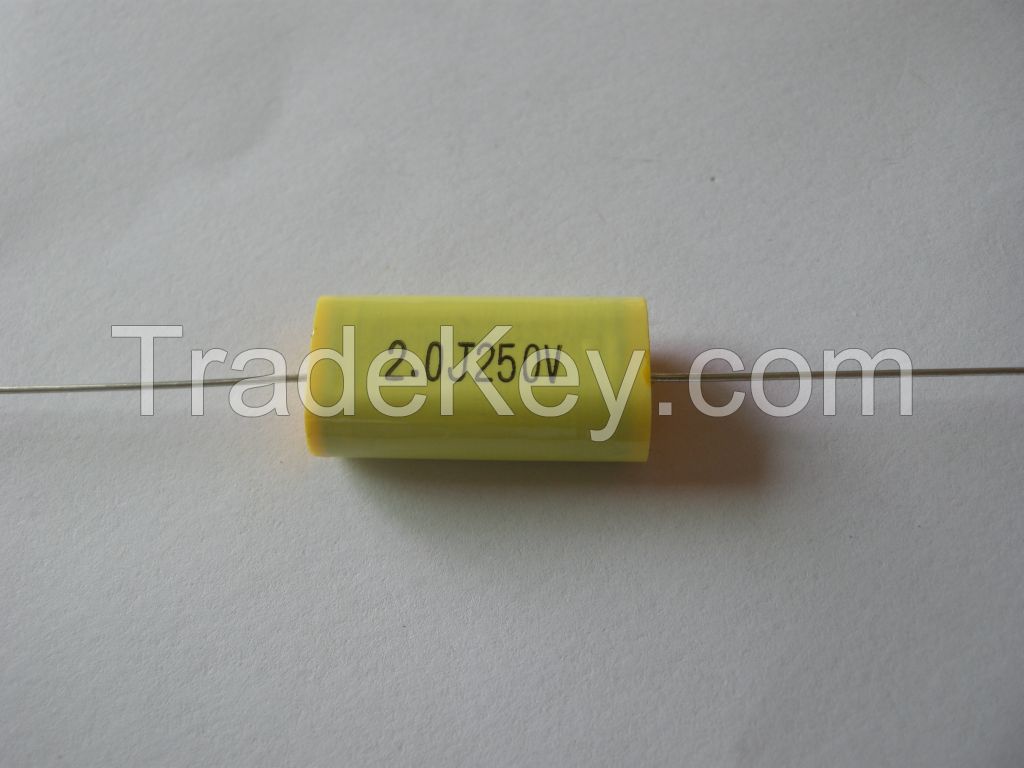 Axial Metallized Polyester Film Capacitor flat type