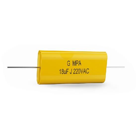 Axial type metallized polypropylene film capacitor