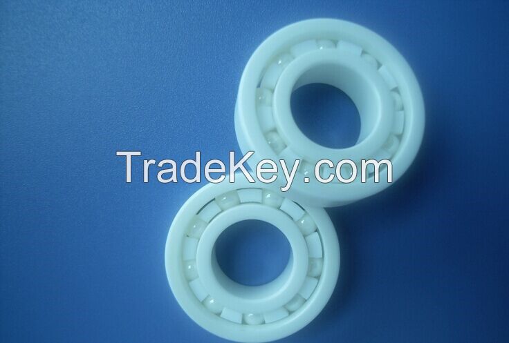 rubber seal cable pulley bearing PA66/POM/Nylon plastic coated wheel/sliding door roller bearing