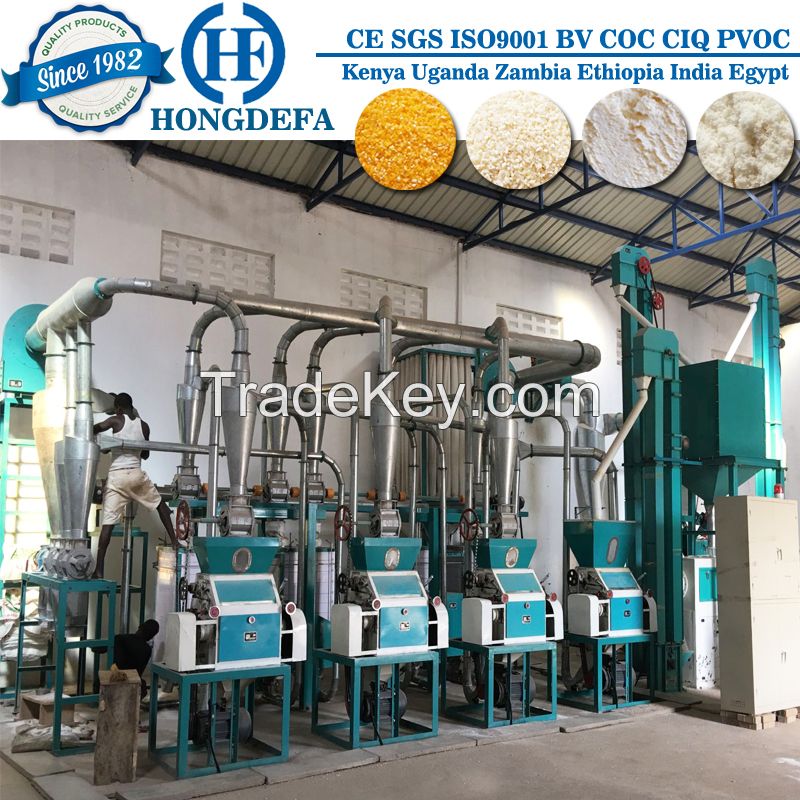 mini capacity 500kg/H maize milling plant