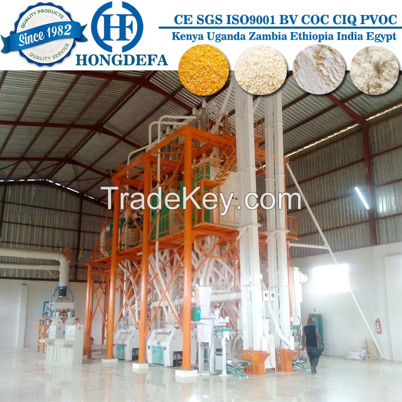 fully automatic high quality 150tpd maize mill plant