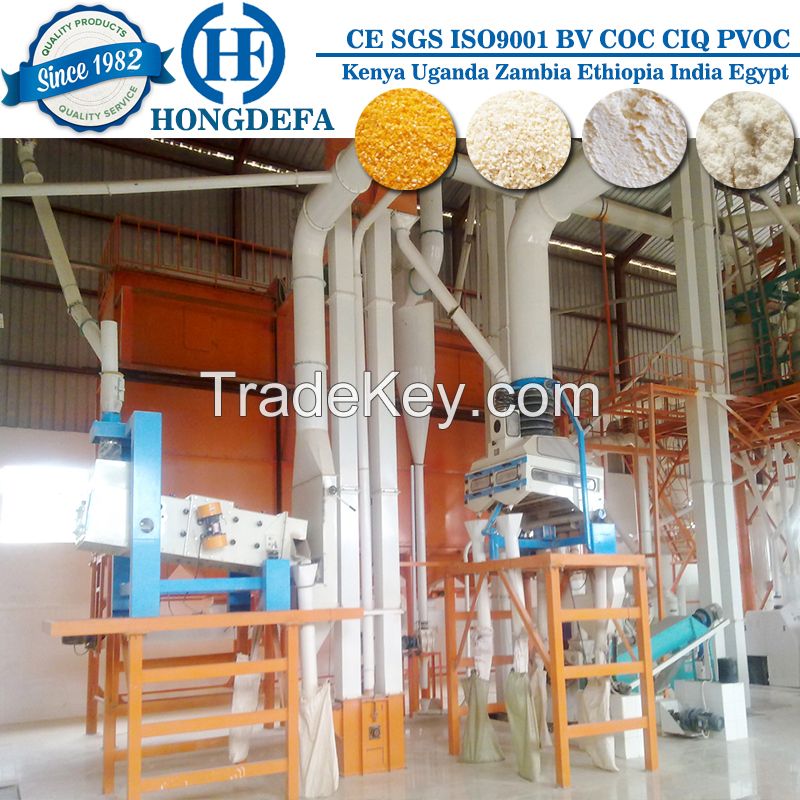 fully automatic high quality 150tpd maize mill plant