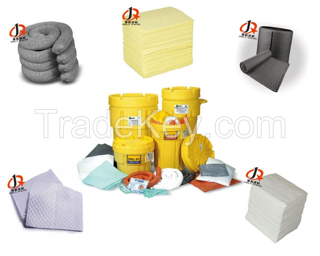 Eco-friendly 100 PP Melt blown non woven fabric spill absorbent products For chemical laboratory