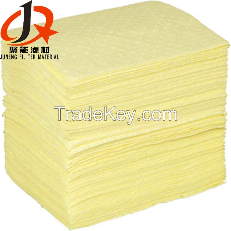 Non woven raw material for fuel absorbent pads high qualityoil chemical spill kit