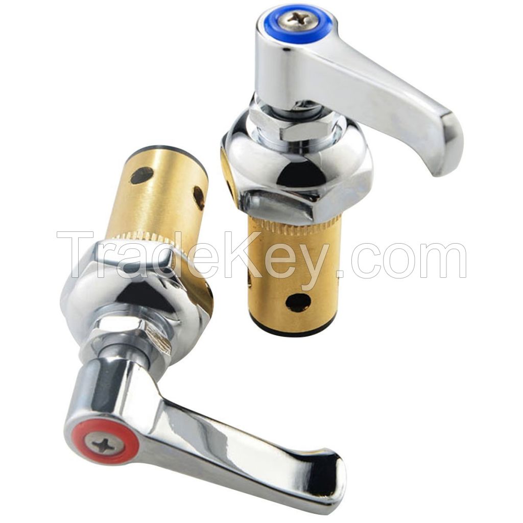 High quality double hole commercial pre-rinse kitchen faucet with pull out spray