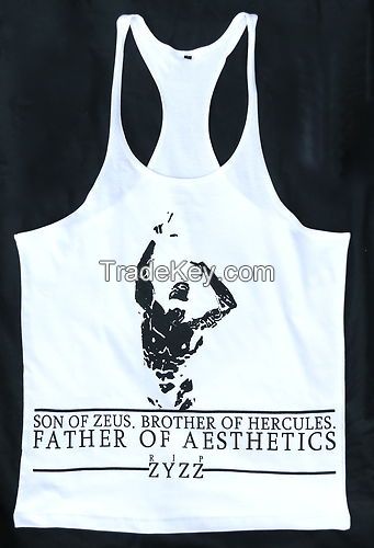 Custom Logo Gym Stringer Vests/ Tanktops For Gym/ Work Out Gym Stringers