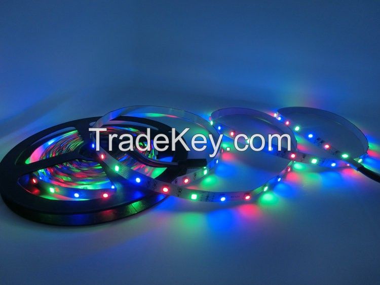 LED strip 3528 SMD 12V flexible light 60 led/m, white/white warm/blue/green/red/yellow