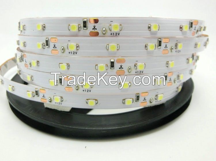 LED strip 3528 SMD 12V flexible light 60 led/m, white/white warm/blue/green/red/yellow