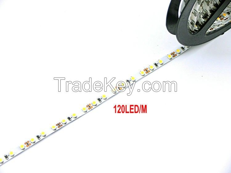 PCB Width 5mm 3528 Led Strip Flexible Light DC12V 120LED/M White/Warm White/Blue/Red