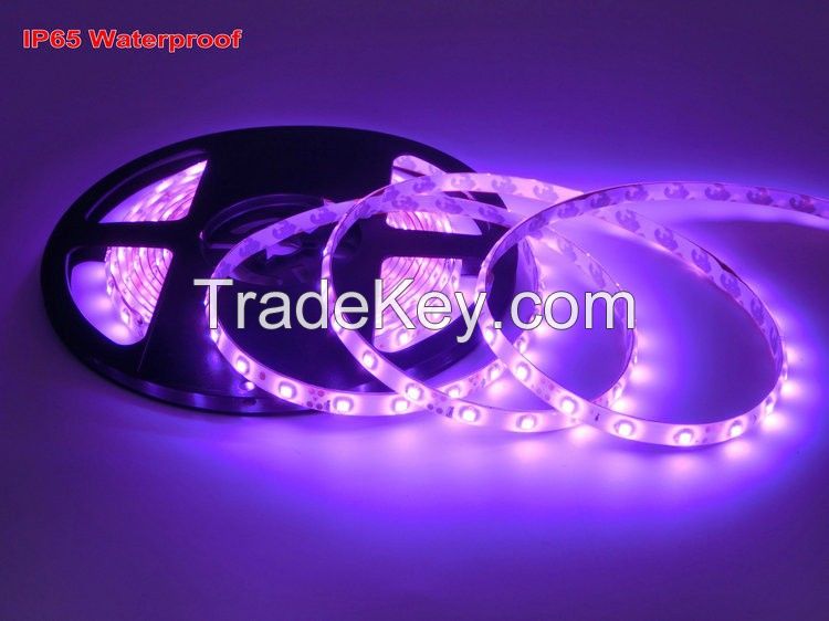 Pink Color LED Strip 3528 flexible light, DC12V 60 leds/m Waterproof and No Waterproof