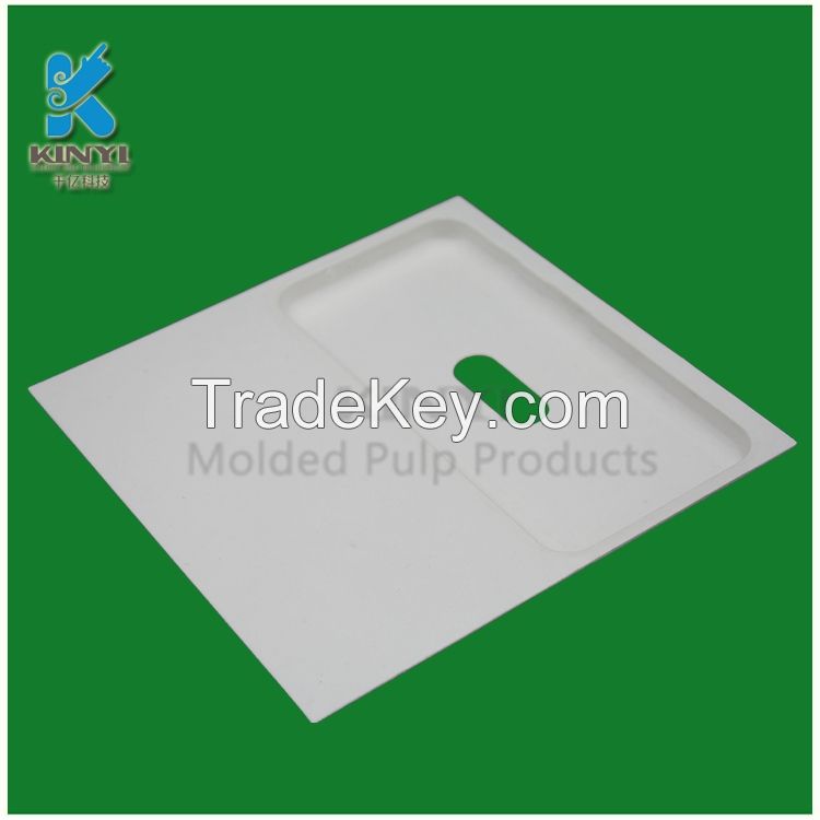 biodegradable bagasse pulp molded phone paper tray pacakging