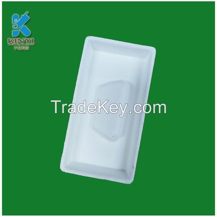 Eco friendly pulp molded tray packaging