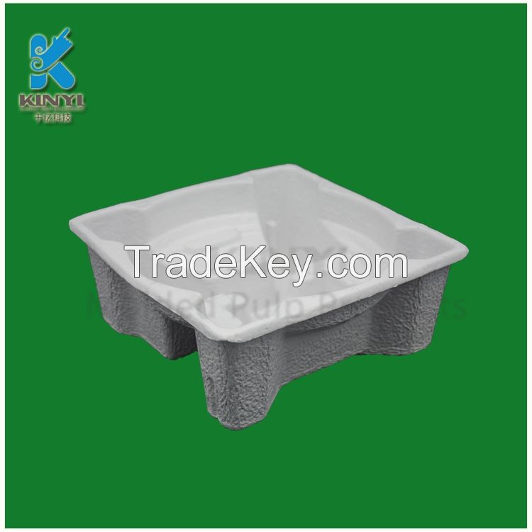 Recyclable material bagasse pulp molded biodegradable paper pulp tray
