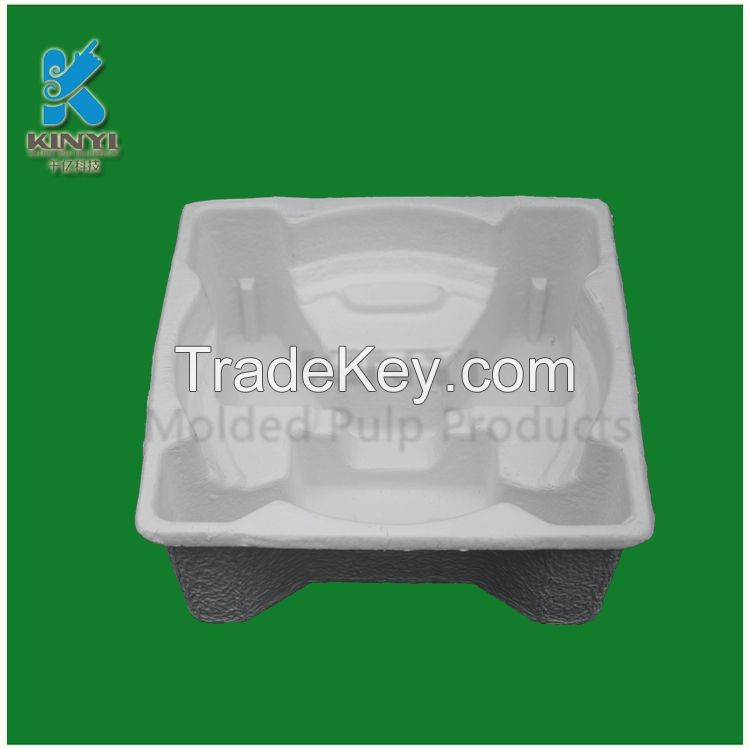 Recyclable material bagasse pulp molded biodegradable paper pulp tray