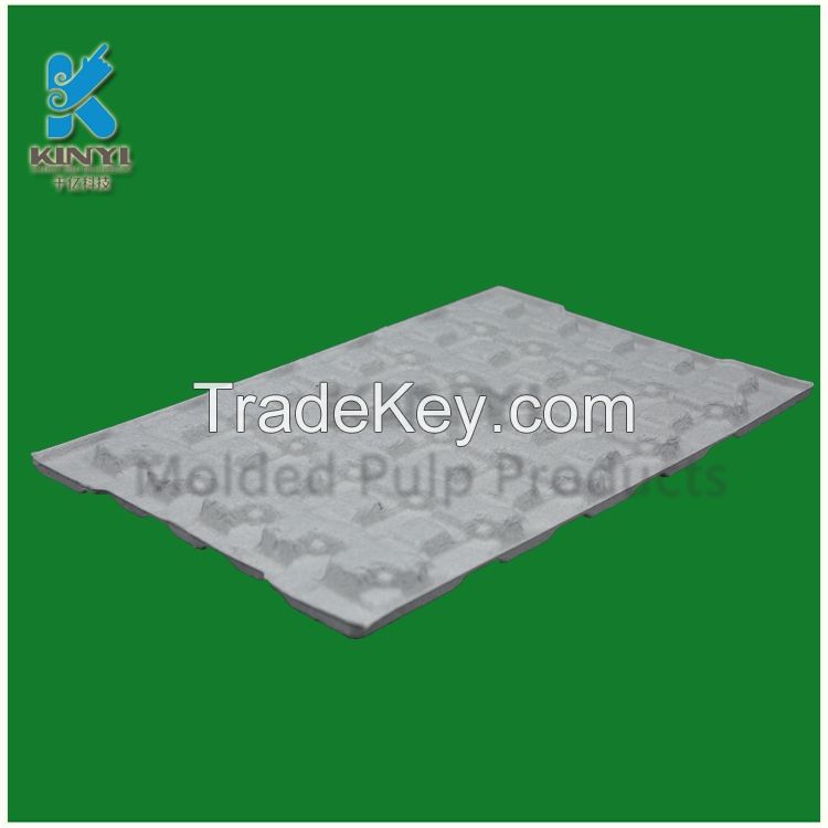 New design antistatic packaging pulp molded disposable paper pulp tray