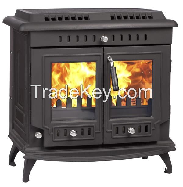 double door Wood burning free standing cast iron stove fireplace for sale WM703A