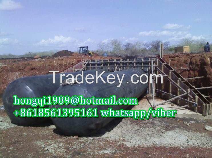 pneumatic tubular forms used for making concrete culvert formwork